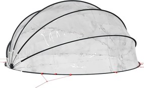 vidaXL Θόλος πισίνας Διαφανές 500 x 500 x 236 εκ. PVC