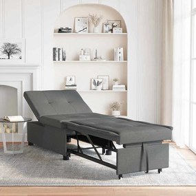 vidaXL Καναπές κρεβάτι 3 σε 1  - Σχεδιασμός pull-out, σκούρο γκρι ύφασμα