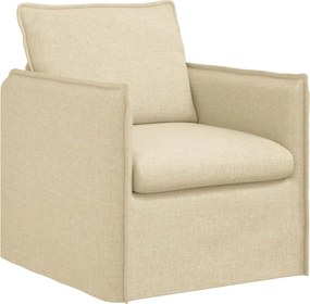 vidaXL Καναπές 140cm 2 pcs Κρεμ Μέταλλο