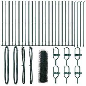 vidaXL Στύλος Περιφράξεων Πράσινο 50 x 0,5 m (36 mm πλέγμα)