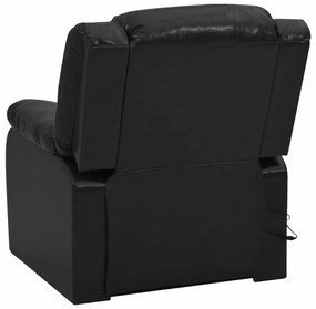 vidaXL Ηλεκτρική Πολυθρόνα Μασάζ Μαύρο 92 x 93 x 98 εκ Δερματίνη