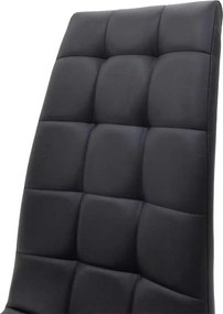 Καρέκλα Darrell pakoworld pu μαύρο-βάση χρωμίου 42x49x106εκ