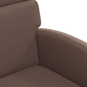 vidaXL Καρέκλες Φαγητού με Ρόδες 2 τμχ. Τεχνητό δέρμα Καφέ