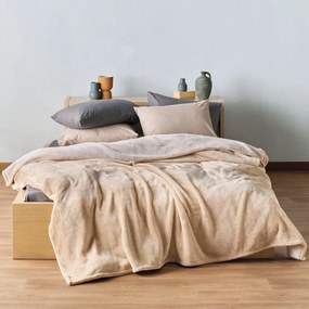 Κουβέρτα Βελουτέ King Size (240x260) Kentia Loft Yolanda 12 Beige
