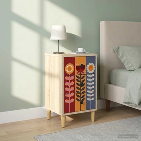 vidaXL Κομοδίνο ESSEN 2 τμχ. Sonoma Δρυς 36 x 33 x 60 εκ