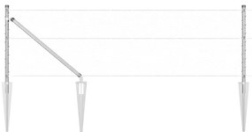 vidaXL Στύλος Περιφράξεων Ασημί 100 x 0,6 μ (25 mm πλέγμα) Ατσάλι