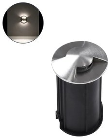 Χωνευτό Σποτ Φωτιστικό Δαπέδου Two Sided LED 1W IP68 4500K Ίνοξ-UNDERGROUND-RENA 90663 Globostar-90663-Inox 90663