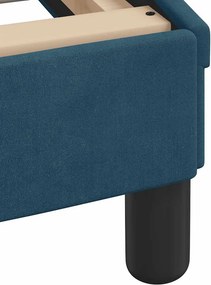 vidaXL Κρεβάτι με Στρώμα Μπλε 100x200 εκ. Βελούδινος