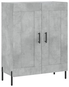 vidaXL Ντουλάπι Γκρι Σκυροδέματος 69,5x34x180 εκ. Επεξεργασμένο Ξύλο