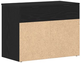 vidaXL Παγκάκι Χαλού Μαύρο Οξιά 60x30x45 εκ. Επεξεργασμένο Ξύλο