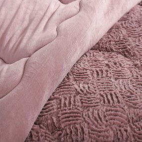 Κουβερτοπάπλωμα Υπέρδιπλο (220x240) Silk Fashion Plush Rust Red