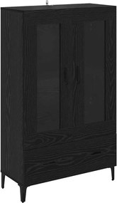vidaXL Highboard Μαύρη Οξυά 70 x 31 x 115 εκ