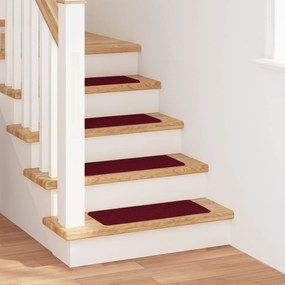 vidaXL Ματ Σκαλοπατιών με Λατέξ Μπορντό 25x60 εκ