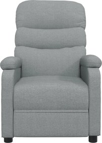 vidaXL Πολυθρόνα Μασάζ Ηλεκτρική Ανοιχτό Γκρι Υφασμάτινη