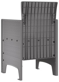 vidaXL Καρέκλα Κήπου 2 pcs Ανοιχτό γκρι 53 x 49 x 85 εκ. PP