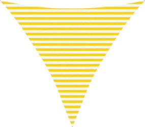 vidaXL Πανί σκιάς Κίτρινο και Λευκό 3,6 x 3,6 x 3,6 m