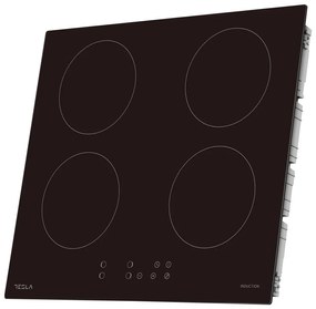 Tesla HI6401MB, 7200W, 4 ζώνες, 9 στάδια, Χρονοδιακόπτης, Ένδειξη υπολειπόμενης θερμότητας, Προστασία παιδιών, Μαύρο