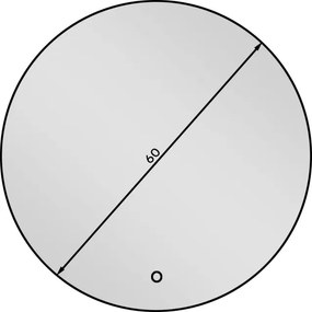 Καθρέπτης Dalia A LED-Διάμετρος: 60 εκ. - 0.00Χ3.00Χ0.00cm