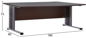 ΓΡΑΦΕΙΟ ΕΠΑΓΓΕΛΜΑΤΙΚΟ VALDEN  WENGE 180X80X75