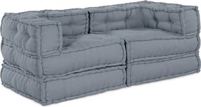 vidaXL Μονάδα Μοντέρνου Καναπέ 2 pcs Γκρι 140 x 70 x 56 εκ. Ύφασμα