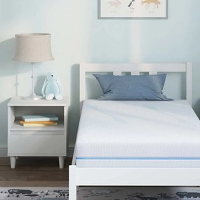 vidaXL Στρώμα Λευκό 80 x 160 cm Ζακάρ ύφασμα