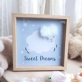 Διακοσμητικό κάδρο προβατάκι Υ20x20x2,7εκ.