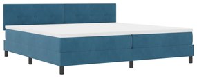 vidaXL Κουβέρτα με Στρώμα Σκούρο Μπλε 200x200 εκ. Βελούδινη