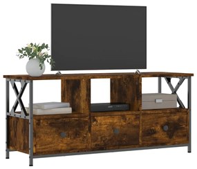 vidaXL Έπιπλο Τηλεόρασης Καπνιστή Δρυς 102x33x45 εκ. Επεξ. Ξύλο/Σίδερο