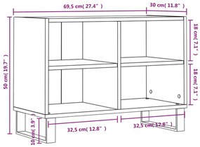 Έπιπλο Τηλεόρασης Γκρι Sonoma 69,5x30x50 εκ. Επεξεργ. Ξύλο - Γκρι