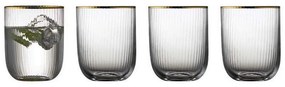 Ποτήρι Νερού Palermo (Σετ 4Τμχ) 12050 350ml Clear-Gold Lyngby Glass Glass