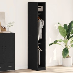 vidaXL Ντουλάπα Μαύρο Δρυς 30 x 50 x 200 εκ. – φτιαγμένη από επεξεργασμένο ξύλο.