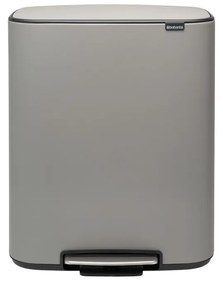 Brabantia 1003193 Κάδος απορριμμάτων Bo Pedal 2x30L, Mineral Concrete Grey