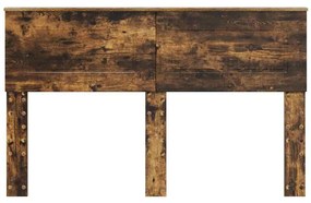 vidaXL Κεφαλάρι με κεφαλάρι Καπνιστό Δρύς 160 cm Επεξεργασμένο ξύλο
