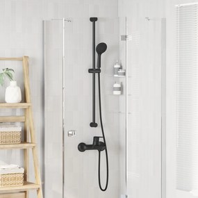 vidaXL Σετ Συστήματος Ντουζιέρας Μαύρο 100 cm Ανοξείδωτο Ατσάλι