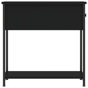 Κομοδίνα 2 τεμ. Μαύρα 30 x 60 x 60 εκ. από Επεξεργασμένο Ξύλο - Μαύρο