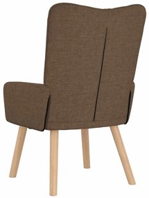 VidaXL Πολυθρόνα Καφέ 63 x 67 x 94 εκ. Ύφασμα και κόντρα πλακέ