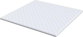 vidaXL Κουβέρτα Καρύδας Λευκό 200 x 200 cm Ζακάρ ύφασμα