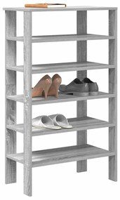 Ράφι παπουτσιών vidaXL Γκρι Sonoma 61x32x105 cm Κατασκευασμένο ξύλο