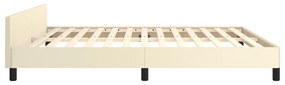 vidaXL Πλαίσιο Κρεβατιού με Κεφαλάρι Κρεμ 160x200 εκ. Συνθετικό Δέρμα