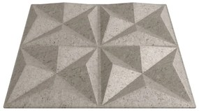 Πάνελ Τοίχου 48 τεμ. Τσιμέντο Origami 50 x 50 εκ. 12 μ² από XPS - Γκρι