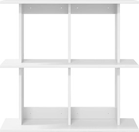 vidaXL Ράφι Τοίχου Επιτοίχιο Λευκό 80 x 20 x 75 εκ Επεξεργασμένο Ξύλο