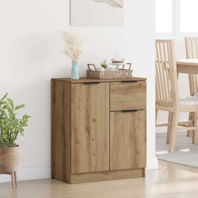 vidaXL Πλαϊνό γραφείο artisan δρυς 60 x 30 x 70 εκ. Επεξεργασμένο ξύλο