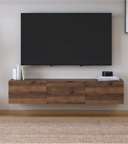 Stewehome Μοντέρνο επιτοίχιο ράφι τηλεόρασης από σανίδα μελαμίνης 150x32x30 cm