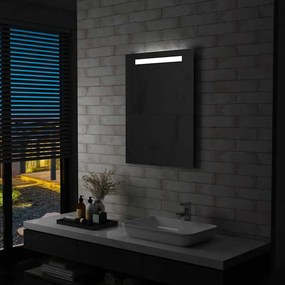vidaXL Καθρέφτης Μπάνιου Τοίχου με LED 60 x 80 εκ.