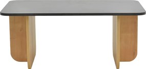 Τραπέζι Beca pakoworld σε oak-μαύρο απόχρωση 100x60x42εκ