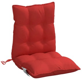 vidaXL Μαξιλάρια Καρέκλας Χαμηλή Πλάτη 4 τεμ. Κόκκινο Ύφασμα Oxford