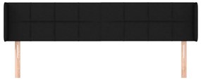 vidaXL Κεφαλάρι με Πτερύγια Μαύρο 183x16x78/88 εκ. Υφασμάτινο