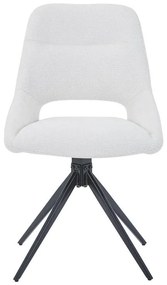 Καρέκλα περιστρεφόμενη Luciano I σε μπεζ ύφασμα-πόδι μεταλλικό μαύρο 52.5x54x85εκ 52.5x54x85 εκ.