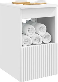 vidaXL Ντουλάπι Μπάνιου Λευκό 30 x 44,5 x 50 εκ. Επεξεργασμένο Ξύλο