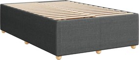 vidaXL Κρεβάτι Boxspring με Στρώμα Σκούρο Γκρι 120x200 εκ. Υφασμάτινο